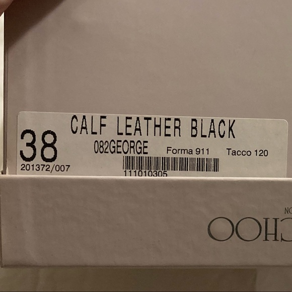 Jimmy Choo Blk Sz 38 Leather Platform Ankle Boots - Picture 7 of 7